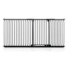 Safetots Extra Tall Elite Safety Gate, 225cm - 234cm, Matt Black, Extra Tall 96.8cm in Height, Pressure Fit Stair Gate