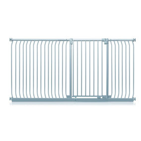 Safetots Extra Tall Elite Safety Gate, 225cm - 234cm, Matt Grey, Extra Tall 96.8cm in Height, Pressure Fit Stair Gate