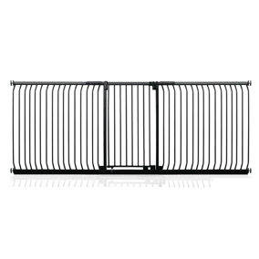 Safetots Extra Tall Elite Safety Gate, 271cm - 280cm, Matt Black, Extra Tall 96.8cm in Height, Pressure Fit Stair Gate
