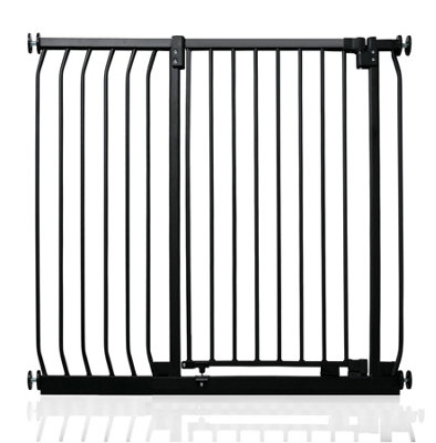 Safetots Extra Tall Elite Safety Gate, 98cm - 107cm, Matt Black, Extra Tall 96.8cm in Height, Pressure Fit Stair Gate Price Comparisons | Compare The Build