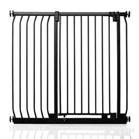 Safetots Extra Tall Elite Safety Gate, 98cm - 107cm, Matt Black, Extra Tall 96.8cm in Height, Pressure Fit Stair Gate