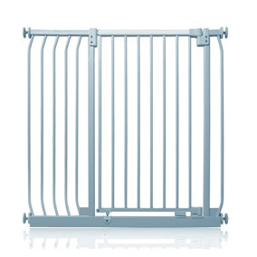 Safetots Extra Tall Elite Safety Gate, 98cm - 107cm, Matt Grey, Extra Tall 96.8cm in Height, Pressure Fit Stair Gate