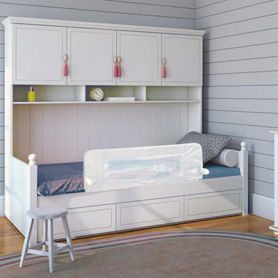 Safetots Luxe Denim Extra Breed Bedhek Natuurlijk 140cm Breed x 50cm Hoog, Peuter Bedhek voor Veiligheid, Veilig Kinder Bedhek