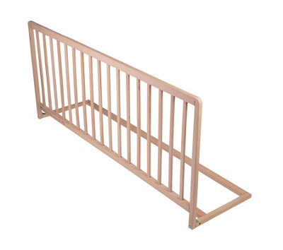 Safetots Extra Wide Extra Tall Wooden Bed Guard, Natural, 60cm High x 140cm Wide, Toddler Bedrail for Safety