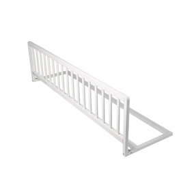 Safetots Extra Wide Wooden Bed Guard, White, 38cm High x 140cm Wide, Toddler Bedrail for Safety, Secure Child Bed Rail