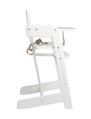 Safetots Grow with Me Wooden High Chair, White, Highchair for Baby and Toddler, converts to a Childs Chair, Stylish and Practical