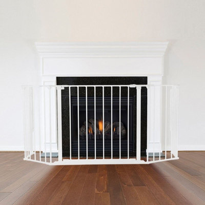Safetots Multi Panel Fire Surround, 49cm Deep x 105cm Wide, White, 70cm ...