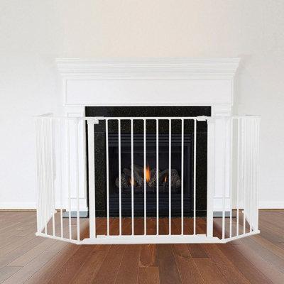 Safetots Multi Panel Fire Surround, 88cm Deep x 104cm Wide, White, 70cm ...