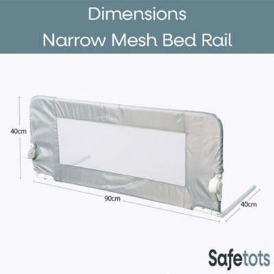 Safetots Narrow Bed Rail, White 90cm Wide x 40cm Tall, Toddler Bed ...