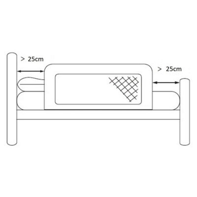 Safetots Narrow Bed Rail, White 90cm Wide x 40cm Tall, Toddler Bed ...