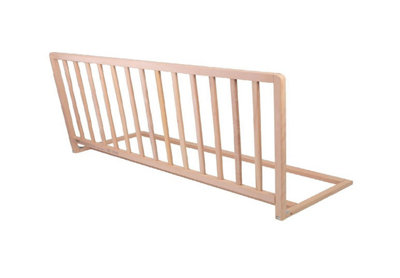 Safetots Narrow Wooden Bed Guard Natural 38cm High x 90cm Wide Toddler Bedrail for Safety Secure Child Bed Rail DIY at B Q