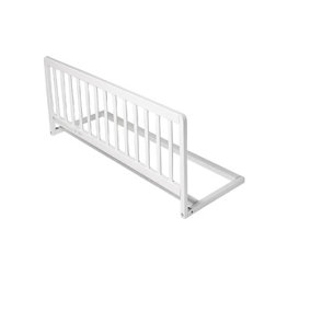 Safetots Narrow Wooden Bed Guard, White, 38cm High x 90cm Wide, Toddler Bedrail for Safety, Secure Child Bed Rail