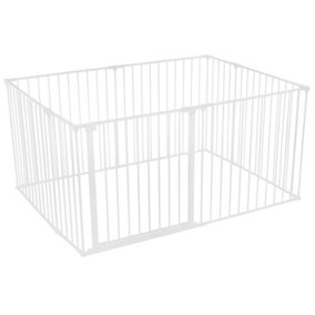 Safetots Play Pen White 105cm x 144cm, Baby Playpen, Play Den for Toddlers, Large Playpen, Easy Installation