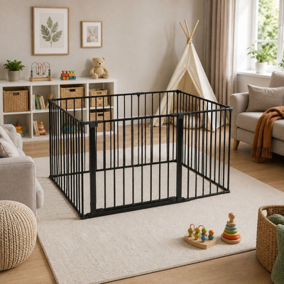 Safetots Premium Multi Panel Play Den, 72cm x 105cm, Black, 70cm High