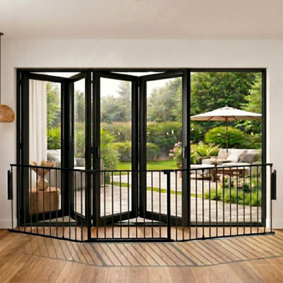 Safetots Premium Multi Panel Room Divider, up to 370cm Wide, Black ...