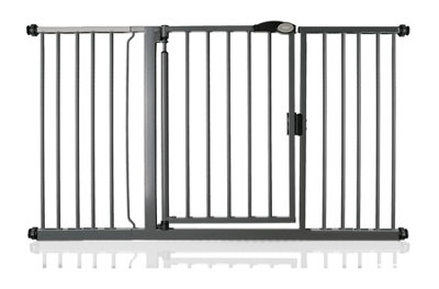 Safetots Pressure Fit Self Closing Stair Gate, 147cm - 154cm, Slate Grey, Auto Closing Baby Gate, Safety Barrier