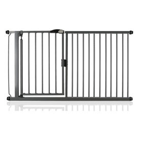 Safetots Pressure Fit Self Closing Stair Gate, 154.5cm - 161.2cm, Slate Grey, Auto Closing Baby Gate, Safety Barrier