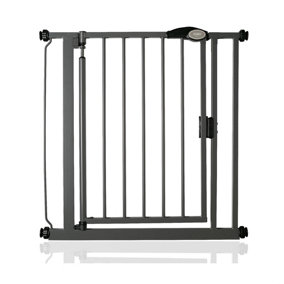 Safetots Pressure Fit Self Closing Stair Gate, 75cm - 82cm, Slate Grey, Auto Closing Baby Gate, Safety Barrier