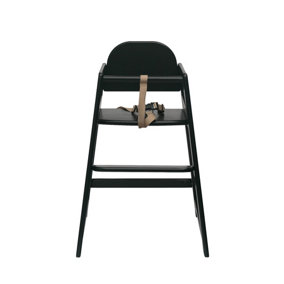 Safetots Simply Stackable Wooden High Chair, Black, Highchair for Baby and Toddler, Stylish and Practical