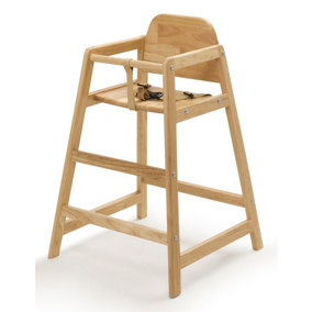 Safetots Simply Stackable Wooden High Chair, Natural, Highchair for Baby and Toddler, Stylish and Practical
