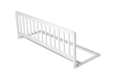 Safetots Wooden Bed Guard, White, 38cm High x 110cm Wide, Toddler Bedrail for Safety, Secure Child Bed Rail