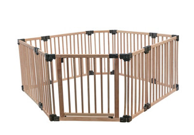 Safetots Wooden Play Den, Pentagon, 5 x 120cm, Baby Playpen, Play Den ...