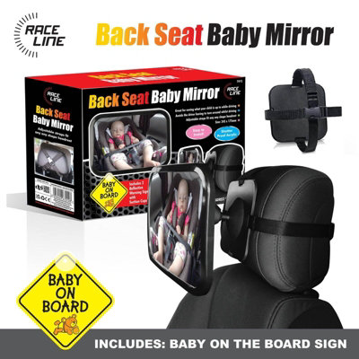 Safety Baby Car Mirror For Rear View Facing Adjusted By Rotating And ...