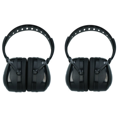 Safety Ear Muffs Defenders Protectors Noise Plugs Fully Adjustable 33 DB 2pk