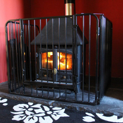 Safety Fire Guard in Black Heavy Duty Nursery Child Kid Fireplace Stove Pet