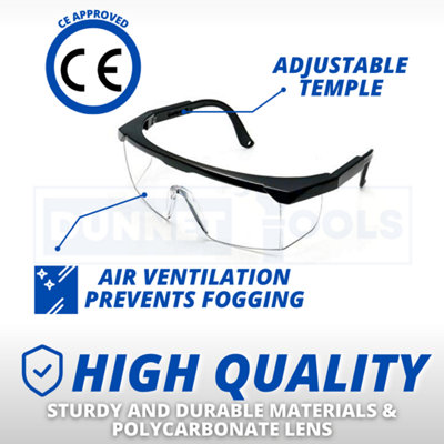 Safety Glasses Clear Anti-Fog & Anti-Scratch Eye Protection Work/Lab Goggles - 4