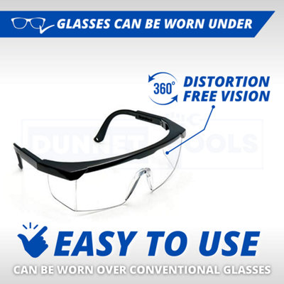 Safety Glasses Clear Anti-Fog & Anti-Scratch Eye Protection Work/Lab Goggles - 6