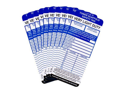 Safety Monitoring Pack: 10 Durable Scan Tower Tag Inserts