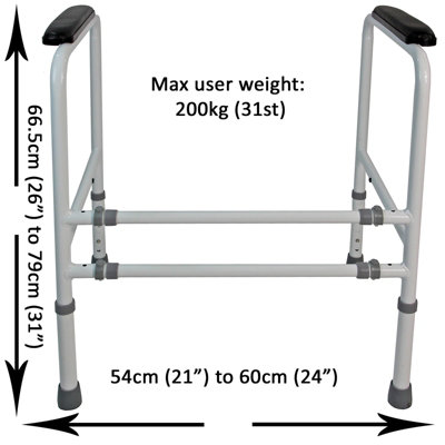 Safety Toilet Frame Support Aid for Elderly and Disabled - 5