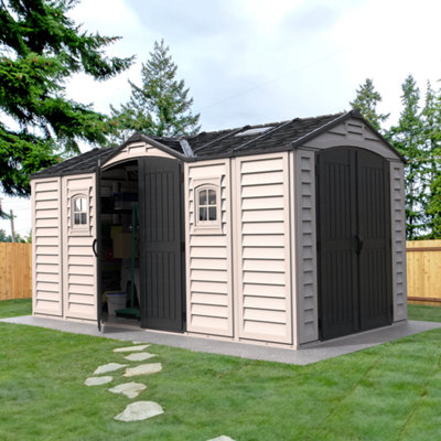 Saffron Apex Extra Vinyl Shed 15x8ft DIY at B&Q