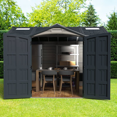 Saffron Apex Plus Vinyl Shed - 10.5x8ft