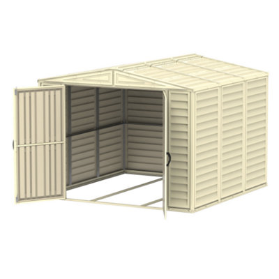 Saffron Vinyl Shed with Foundation Kit - 8x8