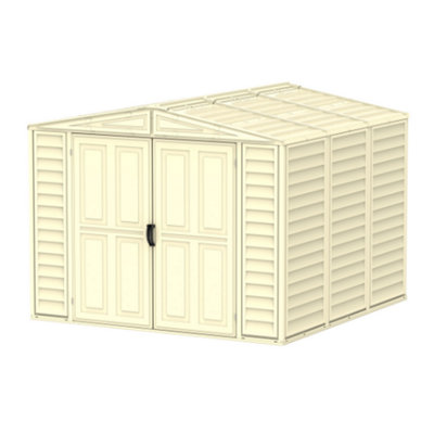 Saffron Vinyl Shed with Foundation Kit - 8x8