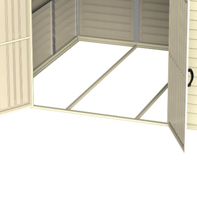 Saffron Vinyl Shed with Foundation Kit - 8x8