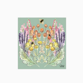 Sage Bloom Glass Kitchen Splashback