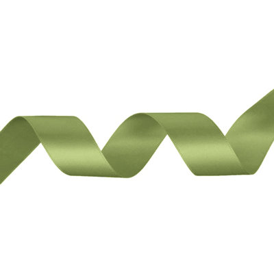 Sage Double Sided Satin Ribbon Polyester Ribbon Roll, 6mm x 10 metres