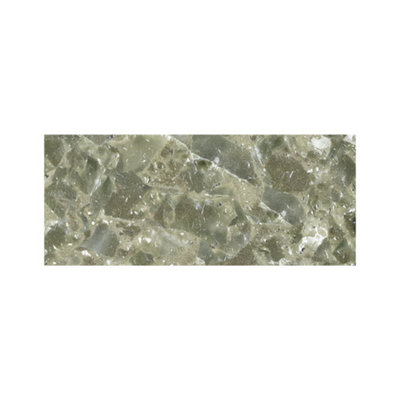 Sage Green Quartz Effect Glass Bathroom Splashback