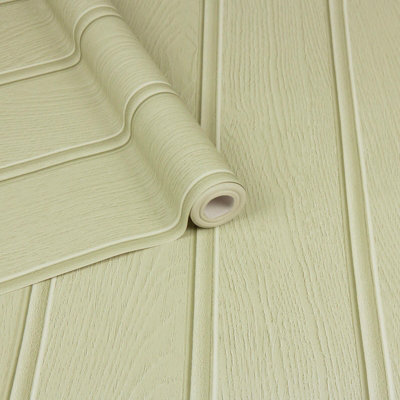 Sage Green Wallpaper Tongue And Groove Style Painted Faux Effect Wooden Panels