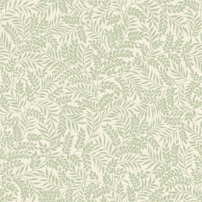 Sage Mini Leaf Holden Wallpaper Natural Floral Branch Tree Green Contemporary