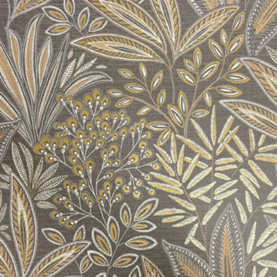 Sahara Leaf Deep Mocha Brown Tropical Floral Leaf Wallpaper M1785
