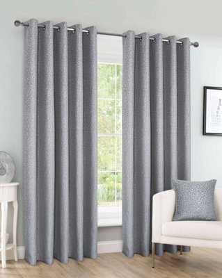 Sahara Spotted Window Polyster Eyelet Curtains