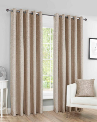 Sahara Spotted Window Polyster Eyelet Curtains