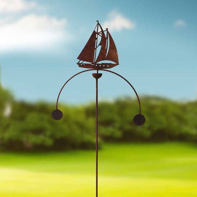 Sailing Boat Wind Rocker Double Bare Metal/Ready to Rust - Steel - L66 ...