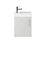 Saint Wall Hung Compact 1 Door Vanity Basin Unit & Ceramic Basin, 400mm - Gloss Grey Mist - Balterley
