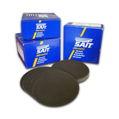 Sait Saitac D-vel 180mm C-f Silicon Carbide Hook & Loop - 100 Grit - Box Of 50