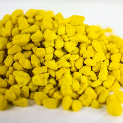 Sakana 1kg Yellow Aquatic Fish Gravel - Premium Aquarium Tank Pond ...